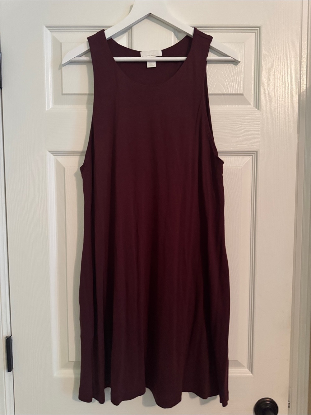 H&M Burgundy Sleeveless Tank Swing Dress with pockets